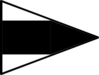 Black And White Signal Flag Clip Art